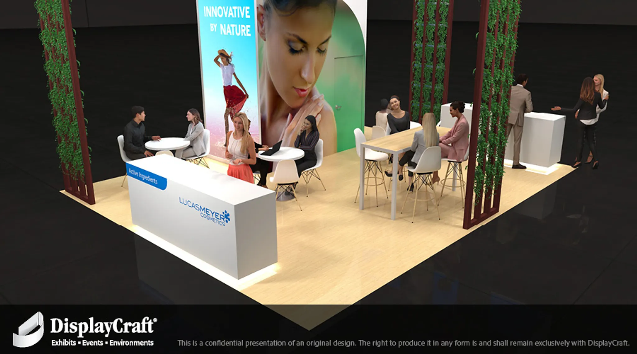 20x20 Island booth design by DisplayCraft